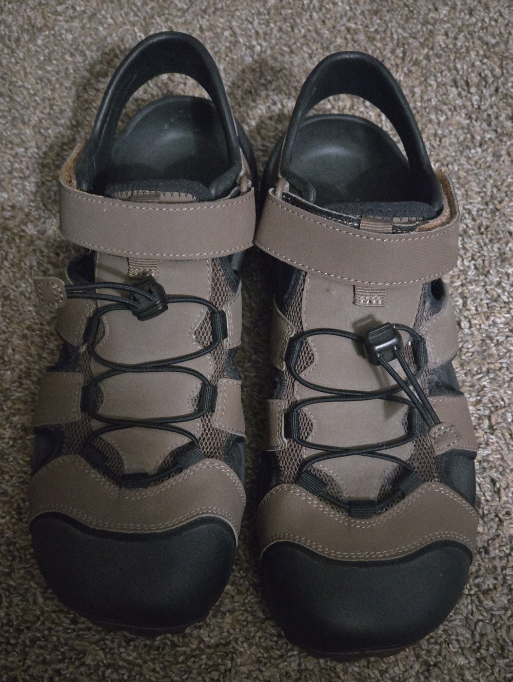 Teva Men's Flintwood Outdoor Sandals in Taupe and Black, Worn Once
